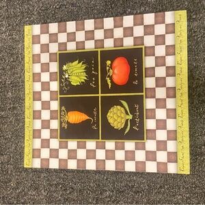Checkered Vegetable Art Print